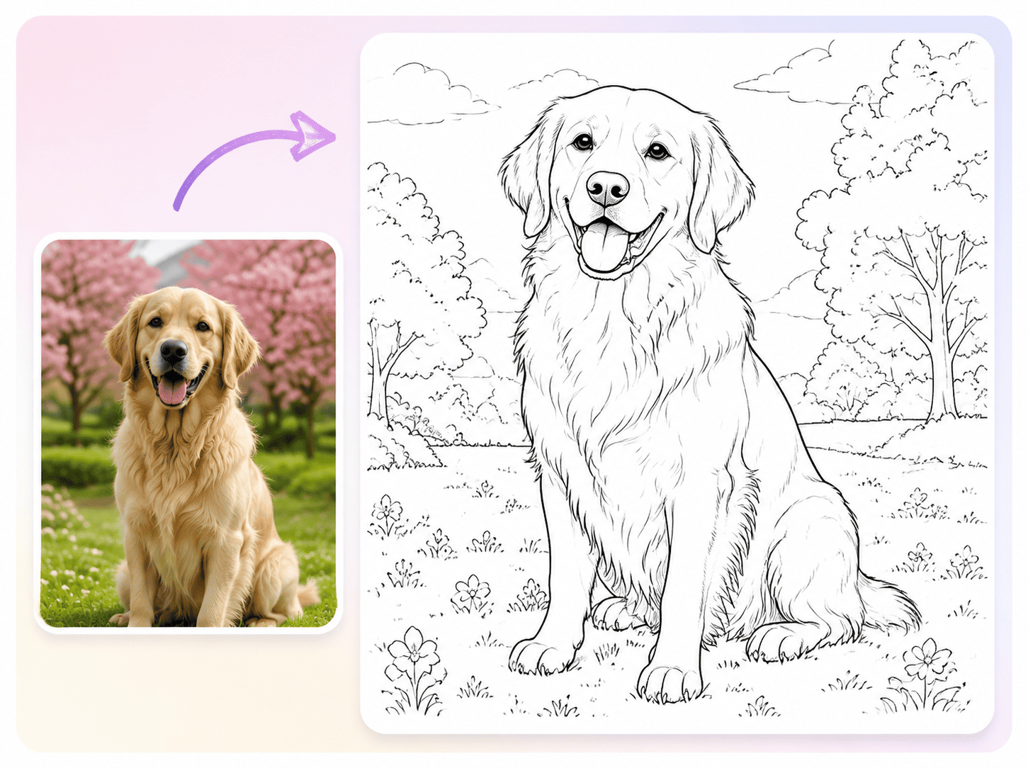 Convert photo to coloring page